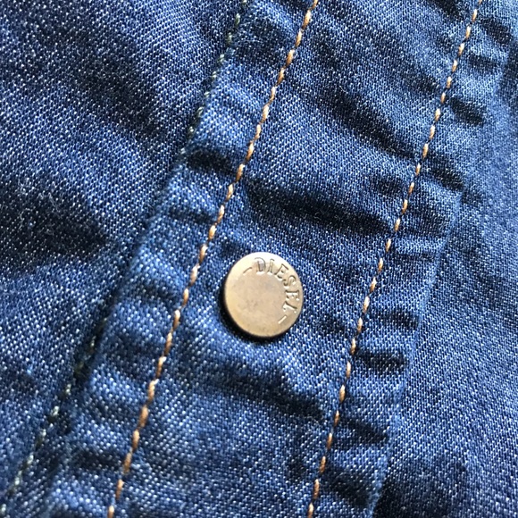Diesel industry button down long sleeve denim Sz S - Picture 5 of 7